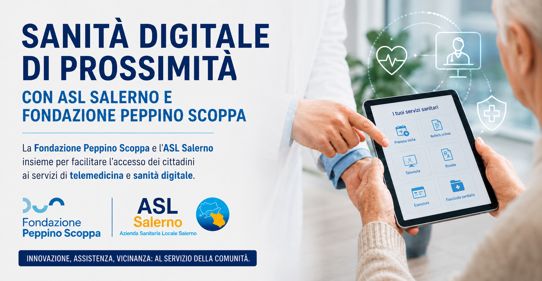 Sanità digitale e telemedicina con ASL Salerno e Fondazione Peppino Scoppa